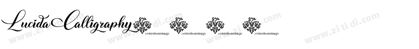Lucida Calligraphy字体转换
